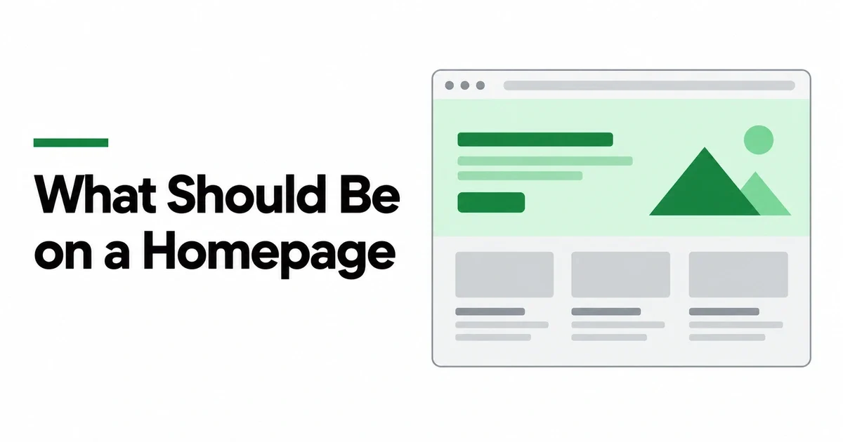 What Should Be on a Homepage